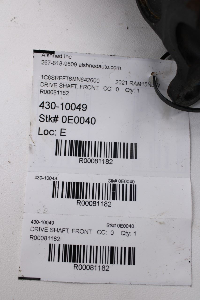 2019-2024 Ram 1500 Big Horn New Body 5.7L 4WD Front Drive Shaft 68259561AA OEM - Alshned Auto Parts