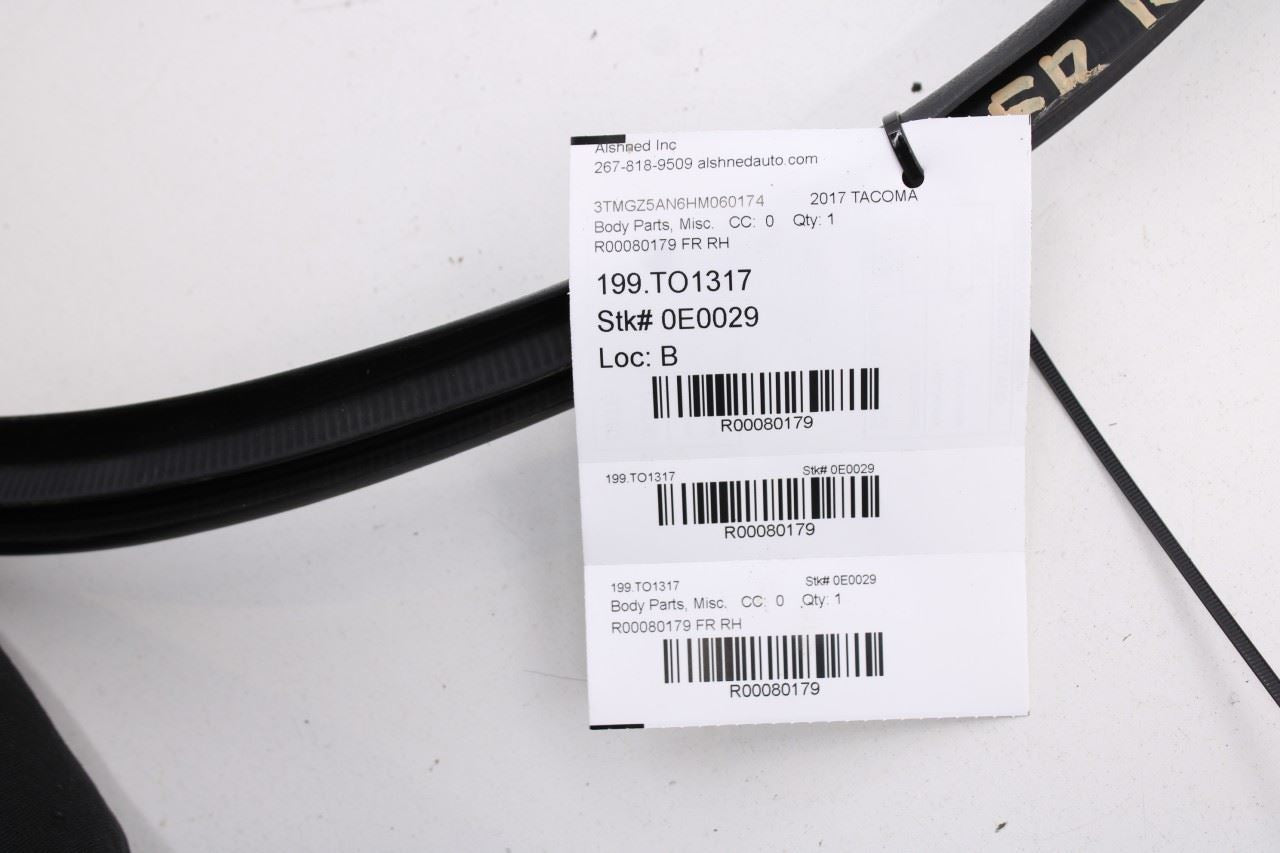 2016-2023 Toyota Tacoma Limited Double Cab Front Right Door Weatherstrip On Body - Alshned Auto Parts