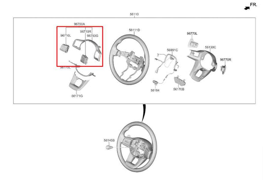 2021-23 Kia Sorento X-Line SX Steering Wheel Cruise Audio Switch Control Buttons - Alshned Auto Parts