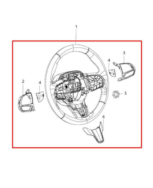 2017-21 Chrysler Pacifica Limited 3.6L Steering Wheel Leather w/ Control Buttons - Alshned Auto Parts