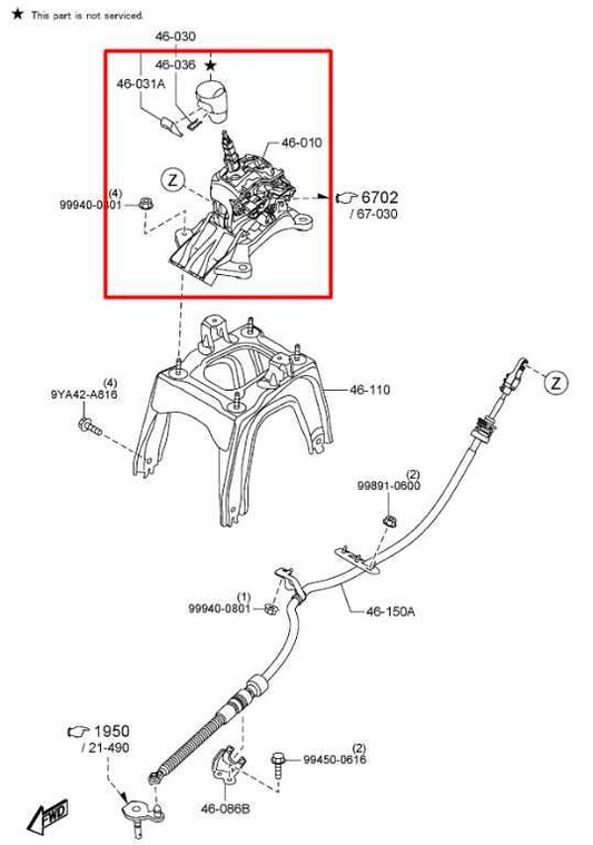 2016-23 Mazda CX-9 Grand Touring Automatic Transmission Gear Shifter Lever Knob - Alshned Auto Parts