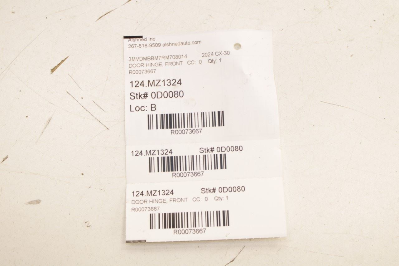 24-25 Mazda CX-30 2.5 S Front Right Door Hinge Upper and Lower Pair BHAA-58-210 - Alshned Auto Parts