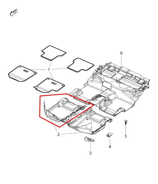 15-21 Jeep Cherokee Latitude Front Right Side Interior Floor Carpet Liner Cover - Alshned Auto Parts