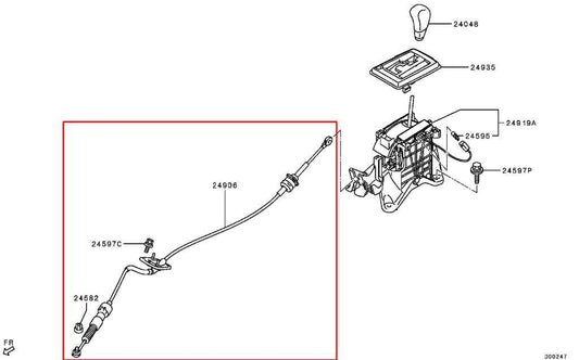 18-25 Mitsubishi Outlander Sport SE 4WD Auto Transmission Gear Shift Lever Cable - Alshned Auto Parts