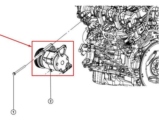 2011-2015 Dodge Durango SXT 3.6L AC Air Conditioner Compressor 68021638AG OEM - Alshned Auto Parts