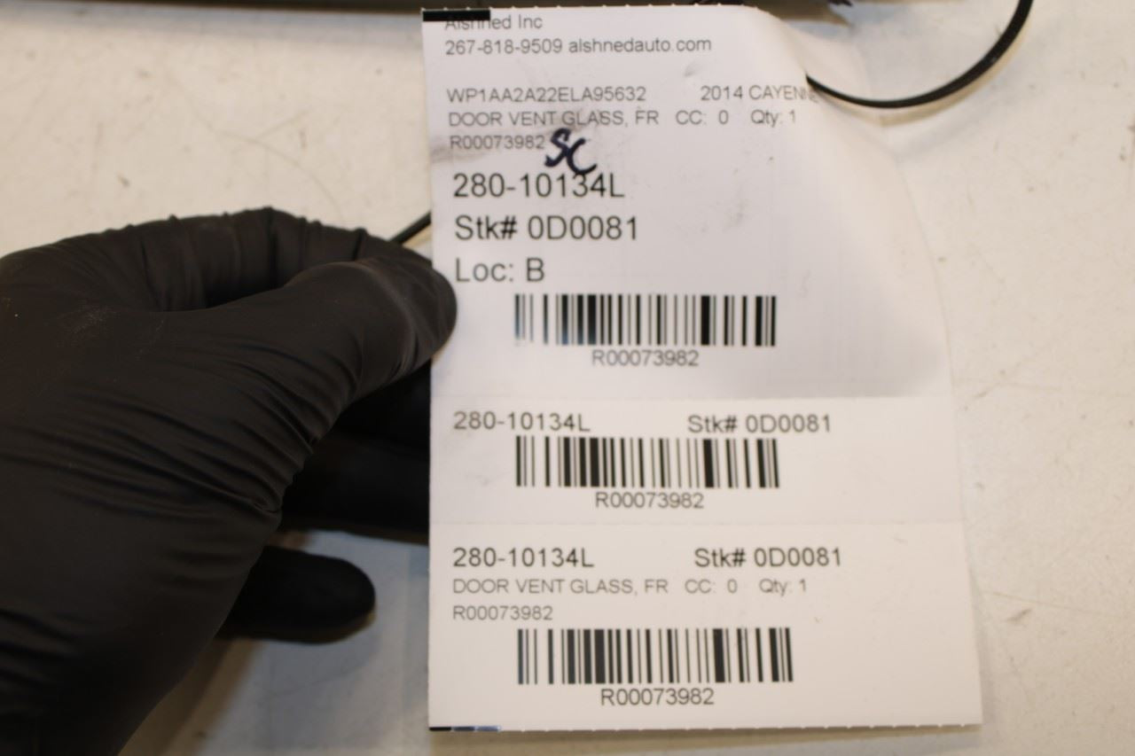 2011-18 Porsche Cayenne Platinum Front Left Side Door Quarter Vent Window Glass - Alshned Auto Parts