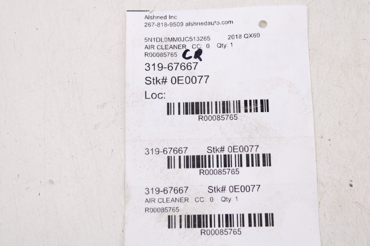 16-20 Infiniti QX60 3.5L AWD Air Intake Cleaner Duct Tube 16554-6KA0A OEM *ReaD* - Alshned Auto Parts