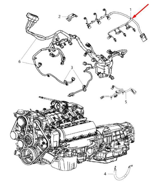 2011-2021 Jeep Grand Cherokee Limited 3.6L Engine Injector Wire Wiring Harness - Alshned Auto Parts