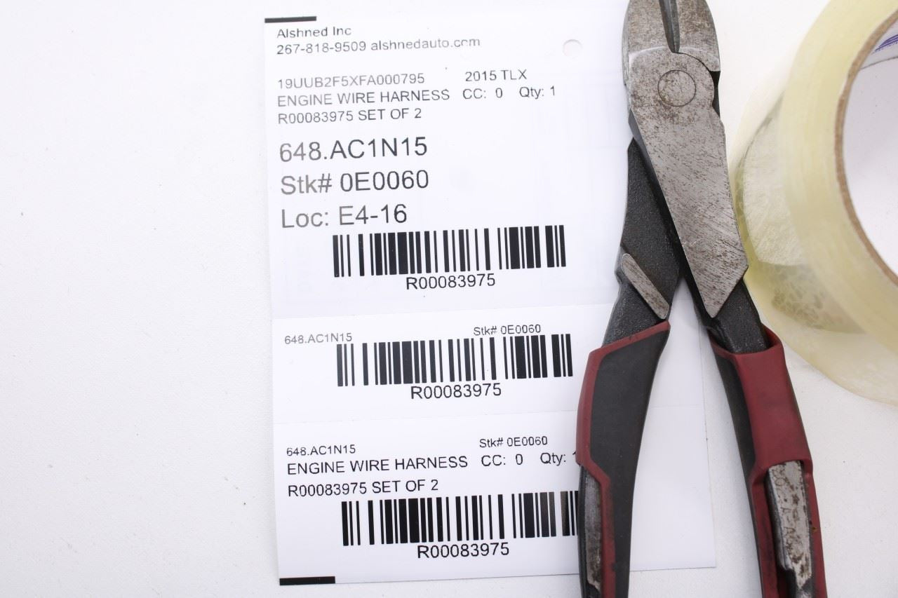 15-20 Acura TLX Tech 3.5L Front w/ Rear Fuel Injector Wire Harness 32112-R9P-A5015