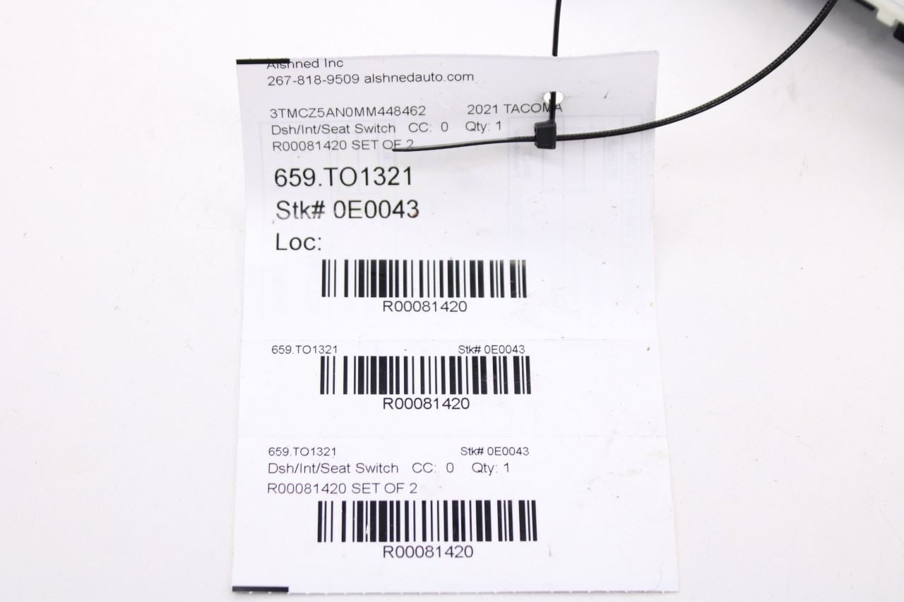 2019-2023 Toyota Tacoma SR5 Front Left Power Seat Adjustment Switch 84922-AE01012