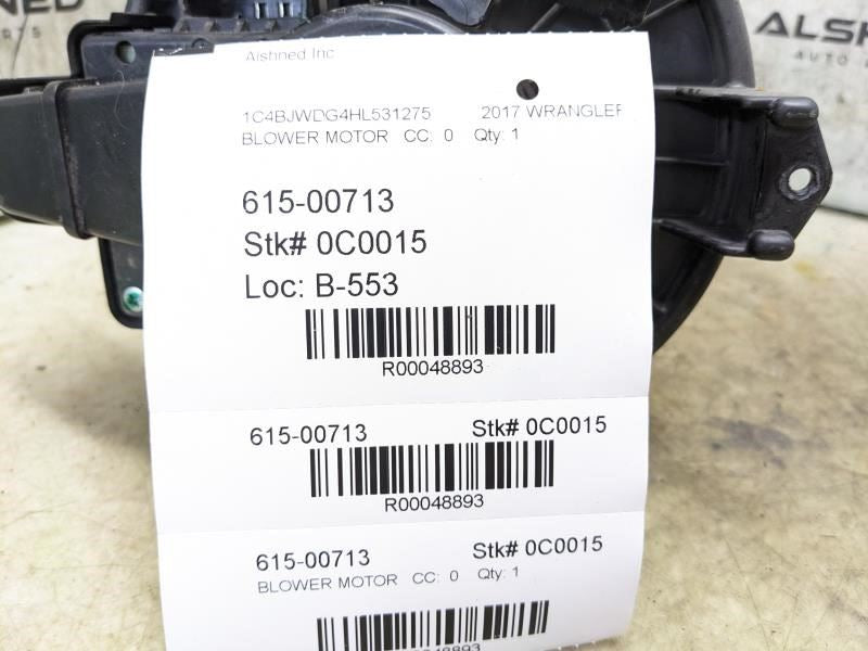 2014-2018 Jeep Wrangler AC Heater Blower Motor Assembly 68232369AA OEM - Alshned Auto Parts