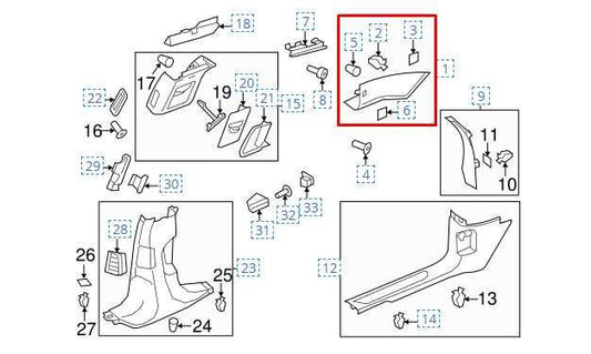 11-16 Porsche Panamera 4 FR RH Windshield A Pillar Cover Trim 970-555-180-02-9F1 - Alshned Auto Parts