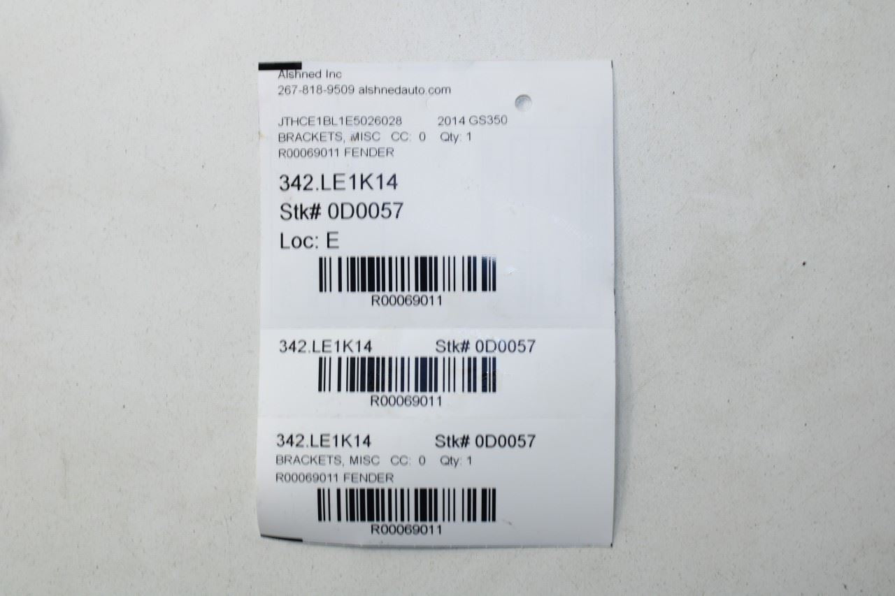13-20 Lexus GS350 Front RH and LH Body A-Pillar Upper Reinforced Fender Brackets - Alshned Auto Parts