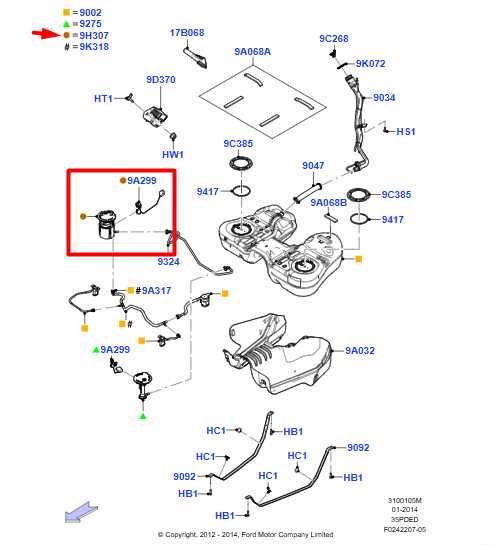 2013-2019 Ford Flex Fuel Pump Assembly DA83-9H307-FA OEM - Alshned Auto Parts