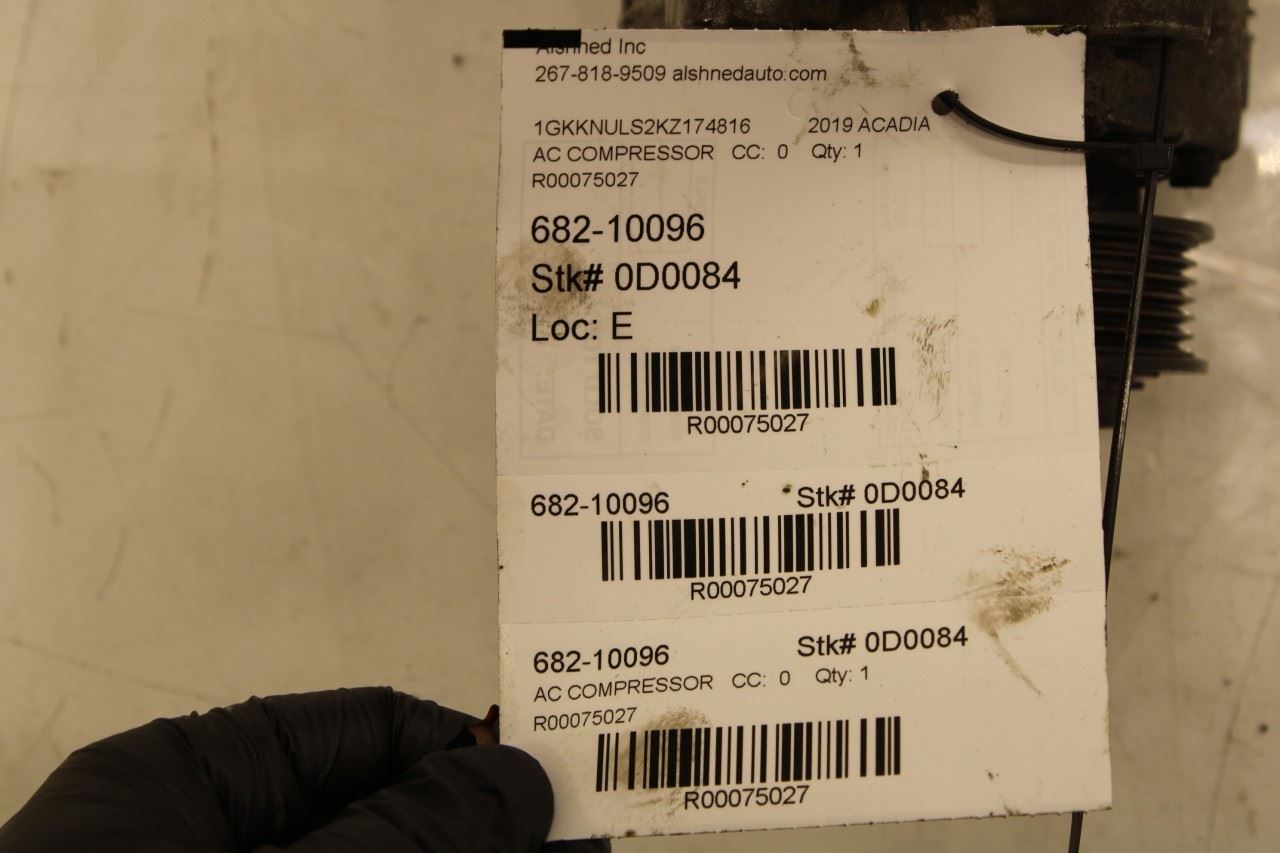 2017-2023 GMC Acadia SLT-1 3.6L AC Air Conditioner Compressor 84303913 OEM - Alshned Auto Parts