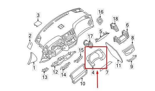 2013-2020 Nissan Pathfinder SV Dash Speedometer Cluster Bezel Trim 68240-3KA0A - Alshned Auto Parts