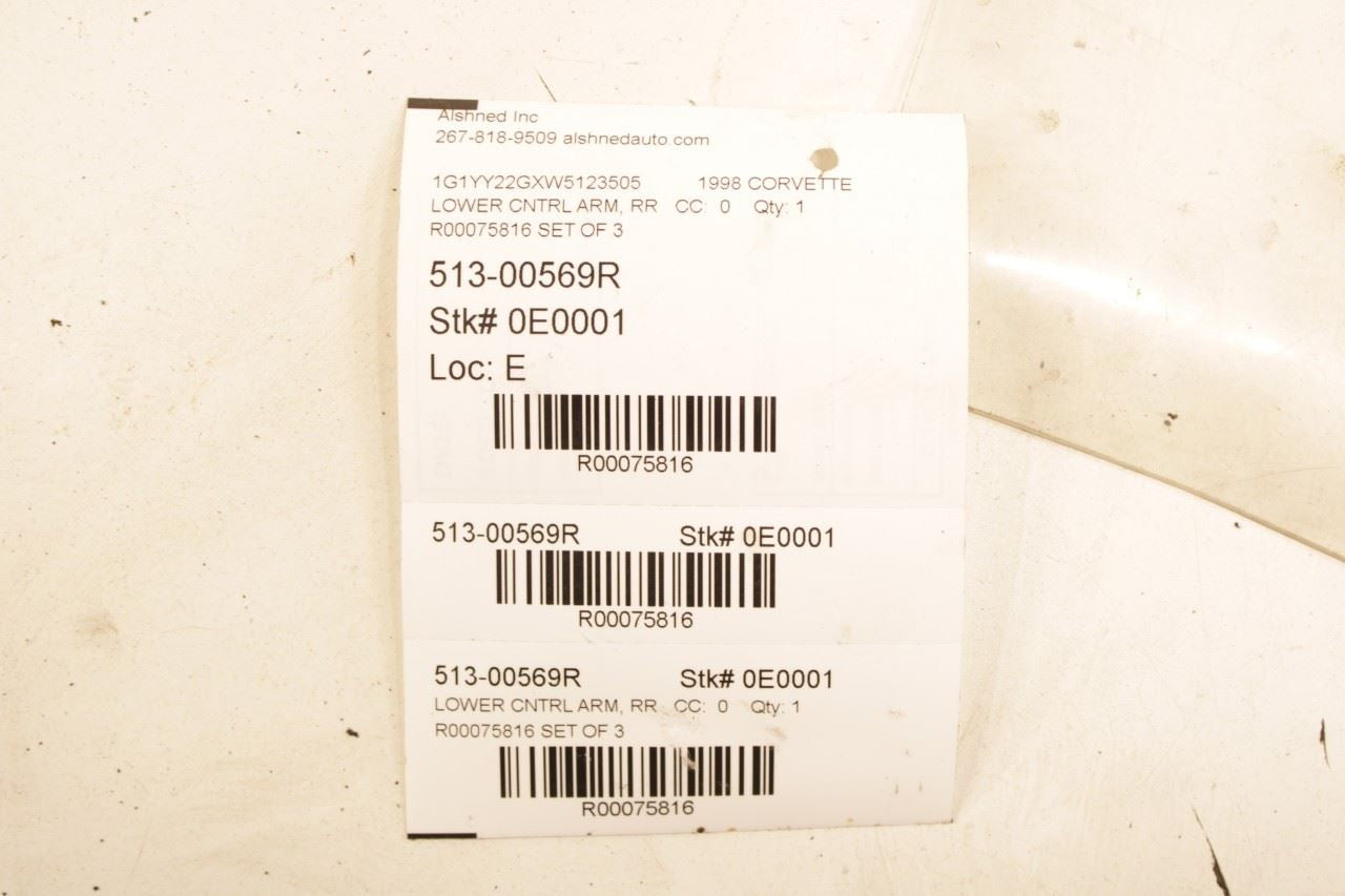 1997-2004 Chevrolet Corvette RWD Rear Suspension Right Side Control Arm Set of 3 - Alshned Auto Parts