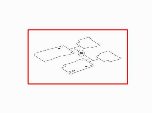 07-13 Mercedes-Benz S550 Right and LH Floor Mats Carpet Set 22168439039F87 *ReaD - Alshned Auto Parts