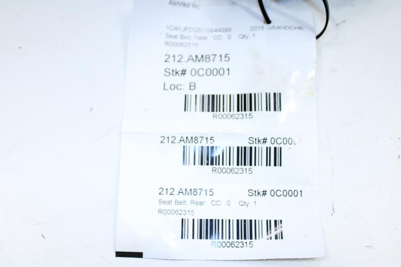 14-18 Jeep Grand Cherokee Rear Center 2nd Row Seat Belt Retractor 5ME35DX9AA OEM - Alshned Auto Parts