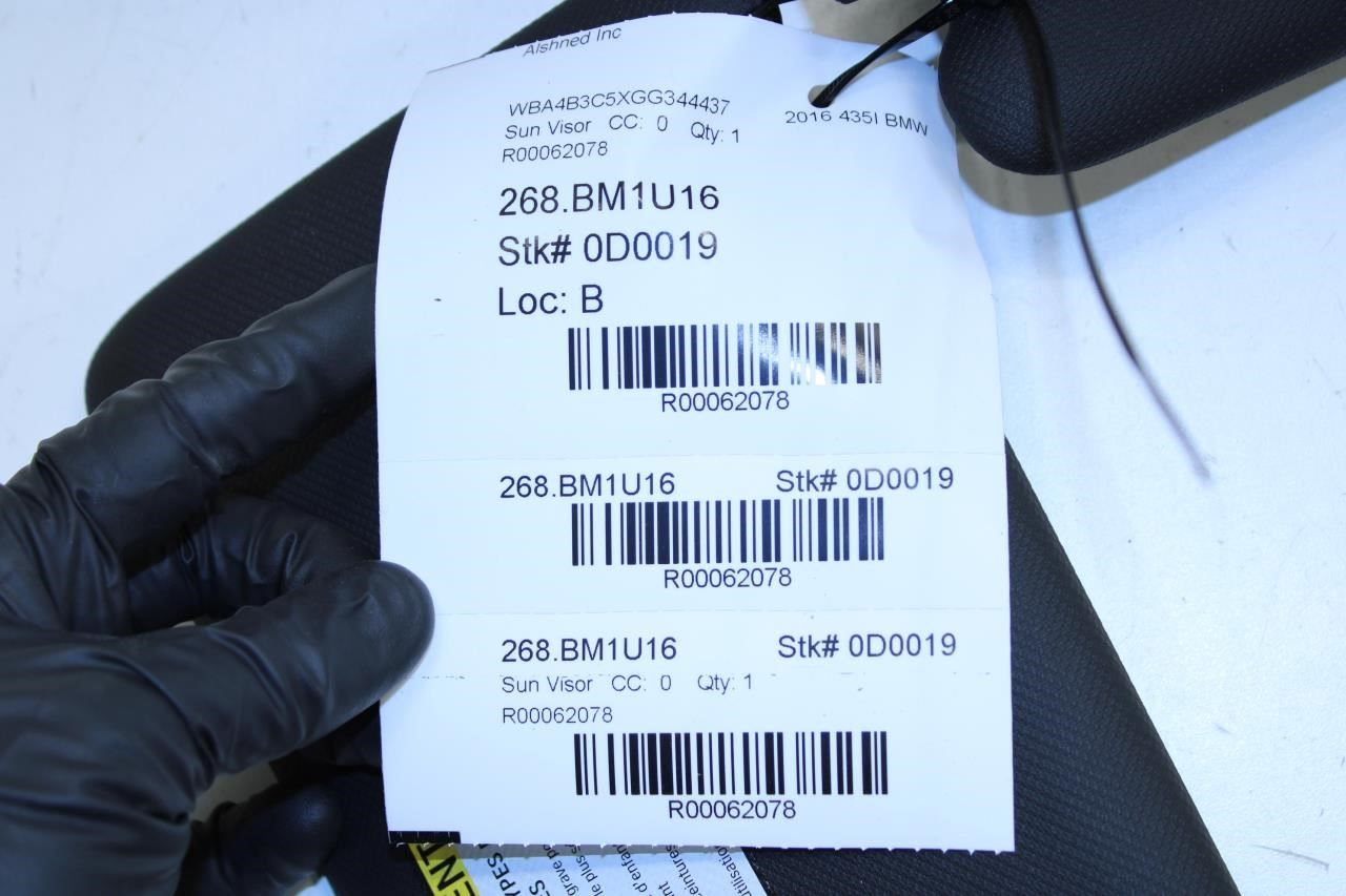 2015-16 BMW 435i Gran Coupe Front RH and LH Sun Visor Set w/ Mirror 51168061314 - Alshned Auto Parts