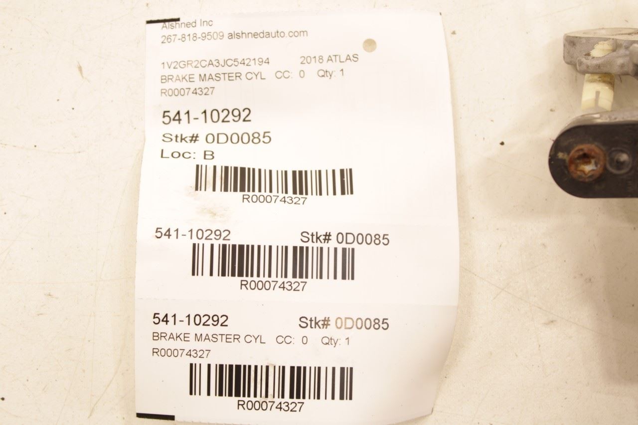 18-23 Volkswagen Atlas S Brake Master Cylinder w/ Reservoir Tank 5Q1614019ADREP - Alshned Auto Parts