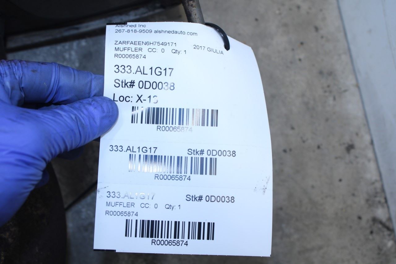 2017-2019 Alfa Romeo Giulia Ti 2.0L AWD Rear Exhaust System Muffler 1936406000 - Alshned Auto Parts