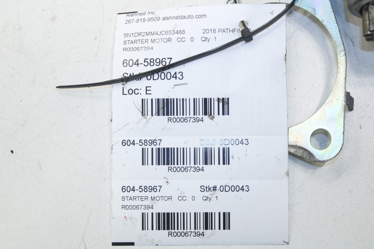 2015-2020 Nissan Pathfinder SV 3.5L Engine Starter 23300-9HP0B OEM - Alshned Auto Parts