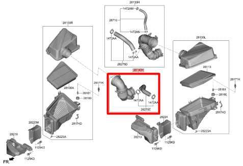 2018-23 Kia Stinger GT1 3.3L Right Side Air Intake Hose Tube Pipe 28140J5350 OEM - Alshned Auto Parts