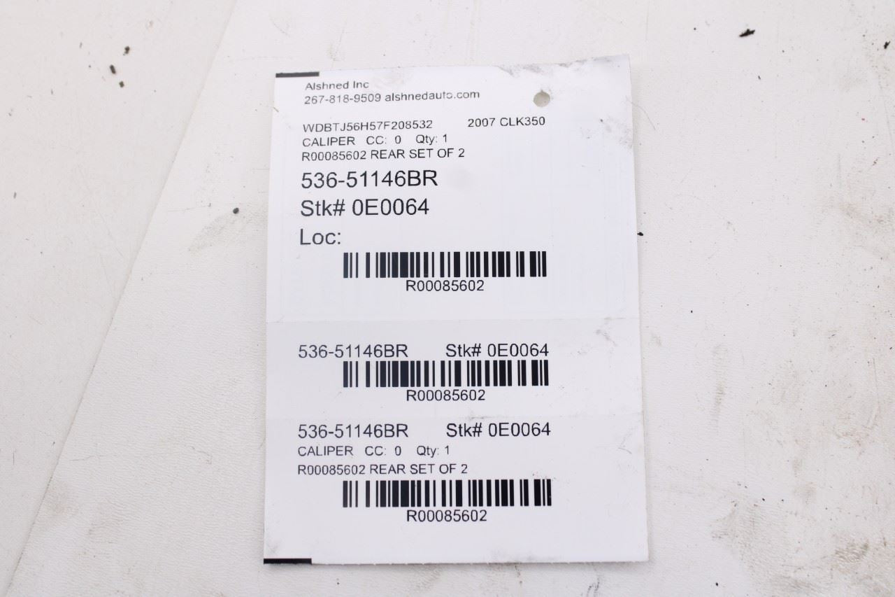 06-09 Mercedes-Benz CLK 350 Front Right and Left Driver Side Brake Disc Caliper10