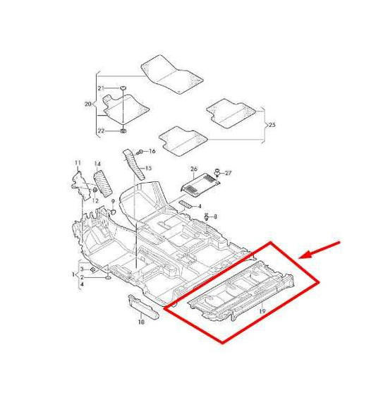 19-23 Audi Q3 S Line Rear Trunk Floor Carpet Mat Liner Cover Trim 83A-863-717 - Alshned Auto Parts