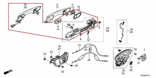 23-26 Acura Integra A-Spec Rear Left Door Exterior Handle 726813S5A11ZB *ReaD - Alshned Auto Parts