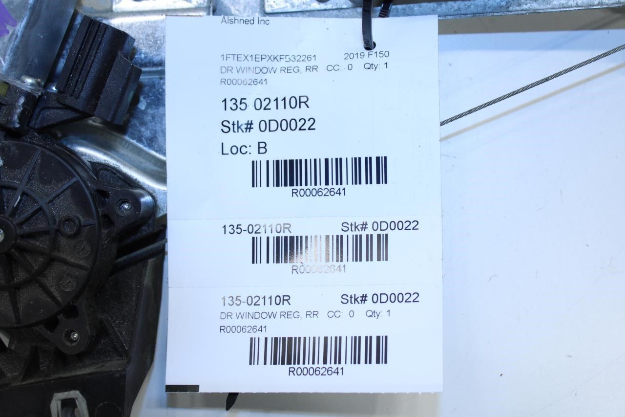 15-20 Ford F150 Super Cab Rear Right Door Window Regulator w/ Motor FL3Z1827000C - Alshned Auto Parts
