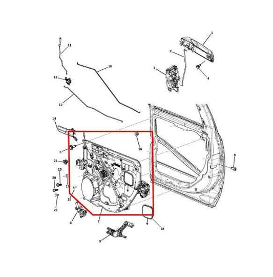 2011-2024 Ram Rear Left Driver Side Door Window Regulator w/ Carrier 68045133AD - Alshned Auto Parts