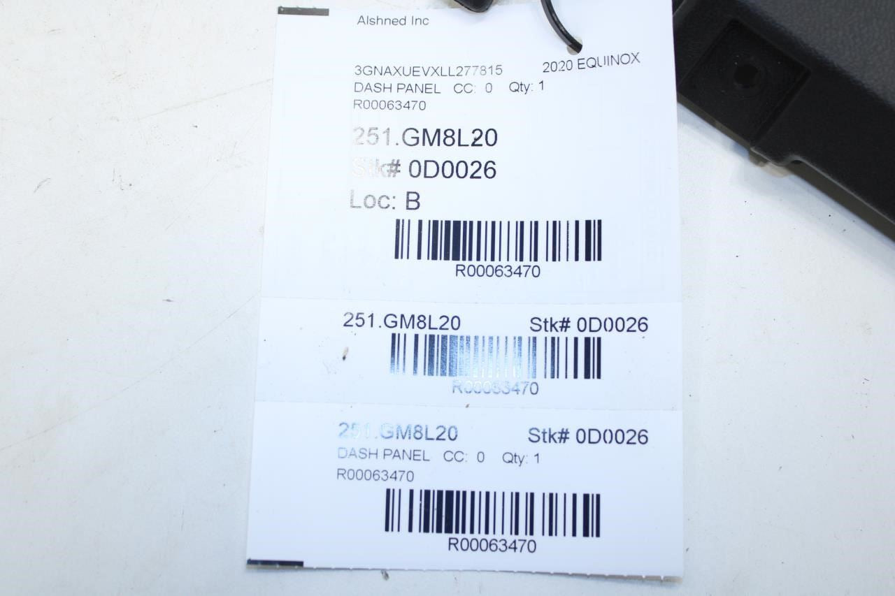 2018-24 Chevrolet Left Dash Knee Bolster Trim Panel w/ Headlamp Switch 84492068 - Alshned Auto Parts