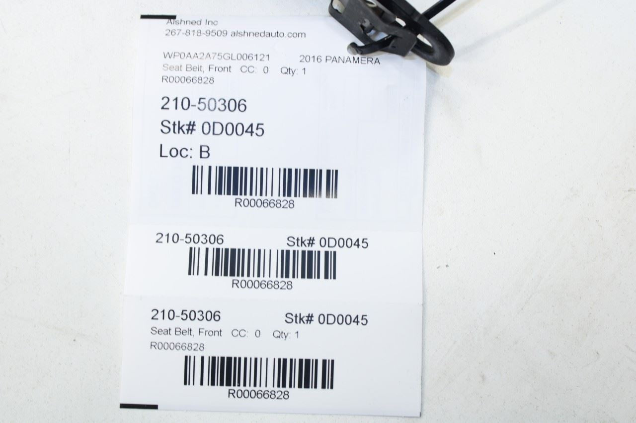 10-16 Porsche Panamera 4 3.6L AWD Front Passenger Right Side Seat Belt Retractor - Alshned Auto Parts