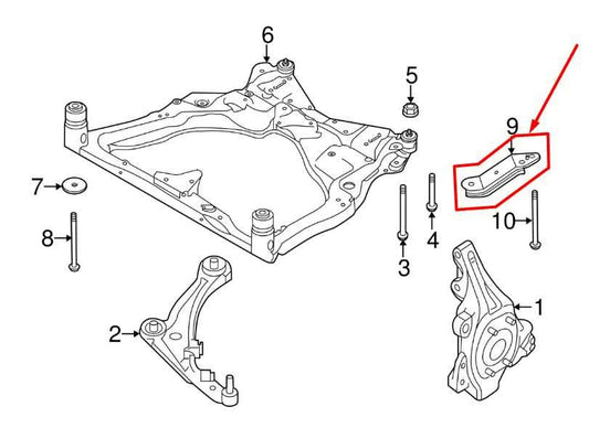 2013-2020 Nissan Pathfinder SV Front Left and Right Crossmember Stopper Bracket - Alshned Auto Parts