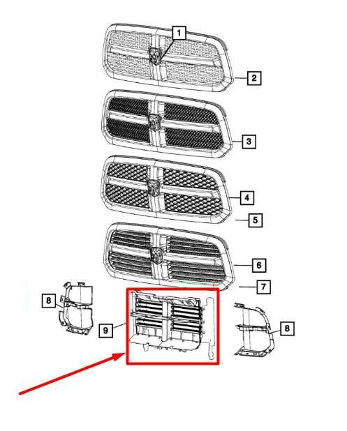 13-18 Ram 1500 Crew Cab Laramie Front Radiator Active Shutter Grille 68104712AC - Alshned Auto Parts