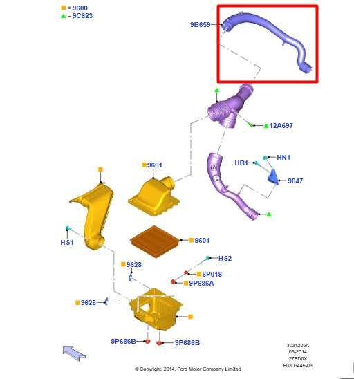 2015-20 Ford F150 Super Cab Lariat 2.7L 4WD Engine Air Intake Cleaner Hose Tube - Alshned Auto Parts