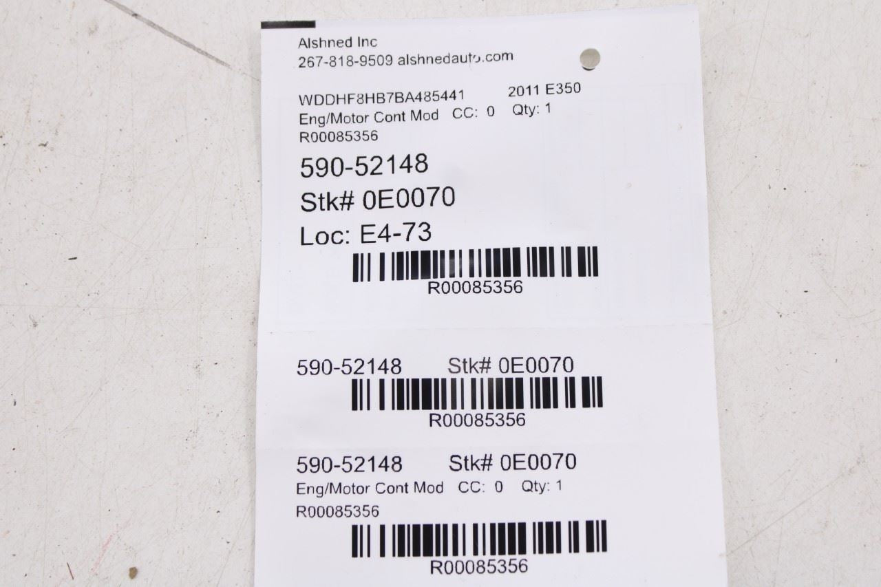 2010-2011 Mercedes-Benz E 350 Luxury 4Matic 3.5L Engine Computer Control Module14