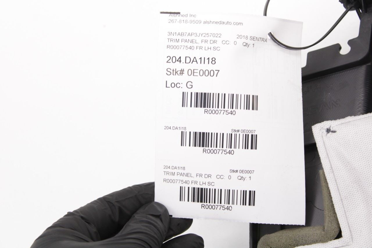 2016-2019 Nissan Sentra SL Front Left Side Door Trim Panel 80901-3SA3A OEM - Alshned Auto Parts
