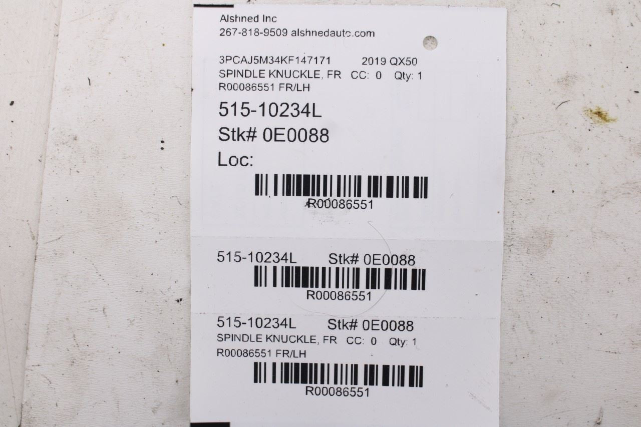 2019-2025 Infiniti QX50 ESSENTIAL Front Left Driver Side Spindle Knuckle Hub - Alshned Auto Parts