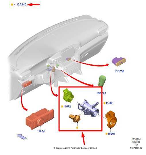 20-25 Ford Explorer Keyless Transmitter w/ Ignition and Locks Set LB5B-12A145-B - Alshned Auto Parts