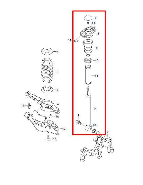 15-18 Volkswagen Jetta Sport FWD Rear RH Shock Strut Absorber 5C0-512-011-AB OEM - Alshned Auto Parts