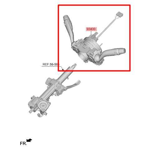2020-23 Hyundai Sonata SE Steering Column Combination Control Switch 934A2-L1050 - Alshned Auto Parts