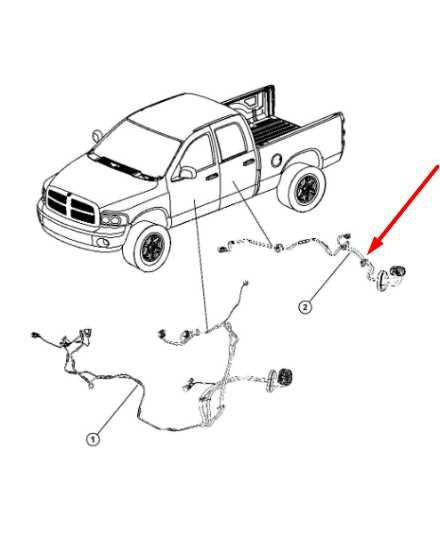 2010-2012 Ram 1500 Rear Right Passenger Side Door Wire Harness 68053528AA OEM - Alshned Auto Parts