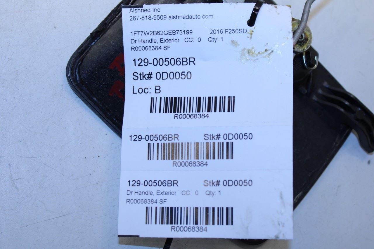 05-16 Ford F250 Lariat Crew Cab 6.2L Rear Passenger RH Side Door Exterior Handle - Alshned Auto Parts