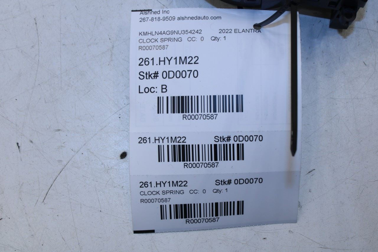 21-23 Hyundai Elantra SEL 2.0L FWD Steering Column Clock Spring 93490-AA140 OEM - Alshned Auto Parts