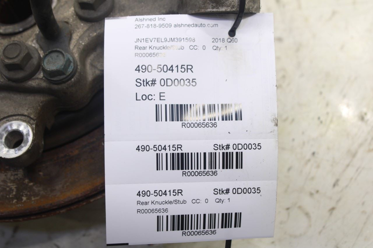 2017-2022 Infiniti Q60 Luxe Rear Right Side Spindle Knuckle Hub 43018-5CA0A OEM - Alshned Auto Parts