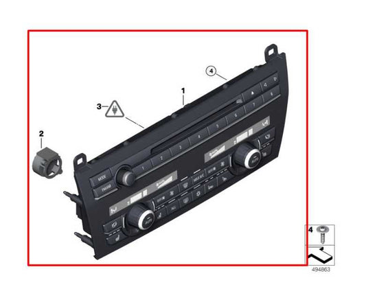 2010-2015 BMW 750Li xDrive 4.4L AWD Radio AC Heater Temperature Climate Control - Alshned Auto Parts