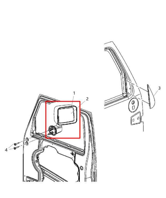 15-18 Jeep Wrangler Sport 2dr 3.6L Driver Left Side Rear View Mirror 68249847AC - Alshned Auto Parts